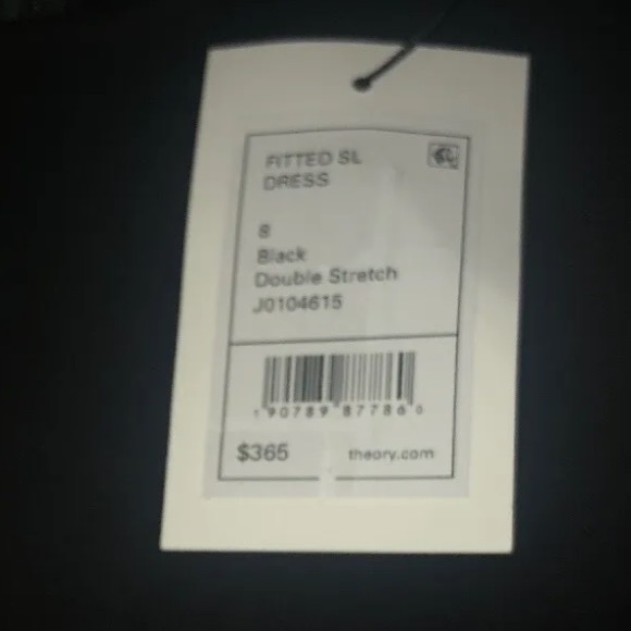Theory Dress Black Fitted SL size 8 $365 NWT - Picture 7 of 12